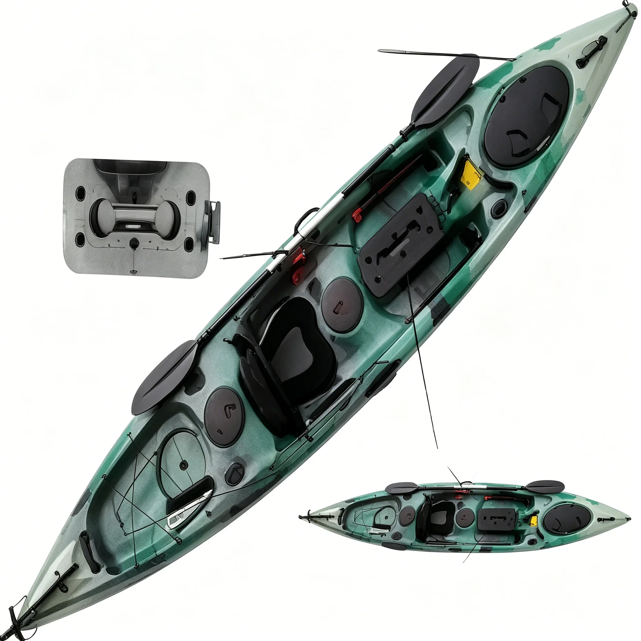 Kayak de pêche à pédales en po - Fishing Kayak Rod Holder avis et prix